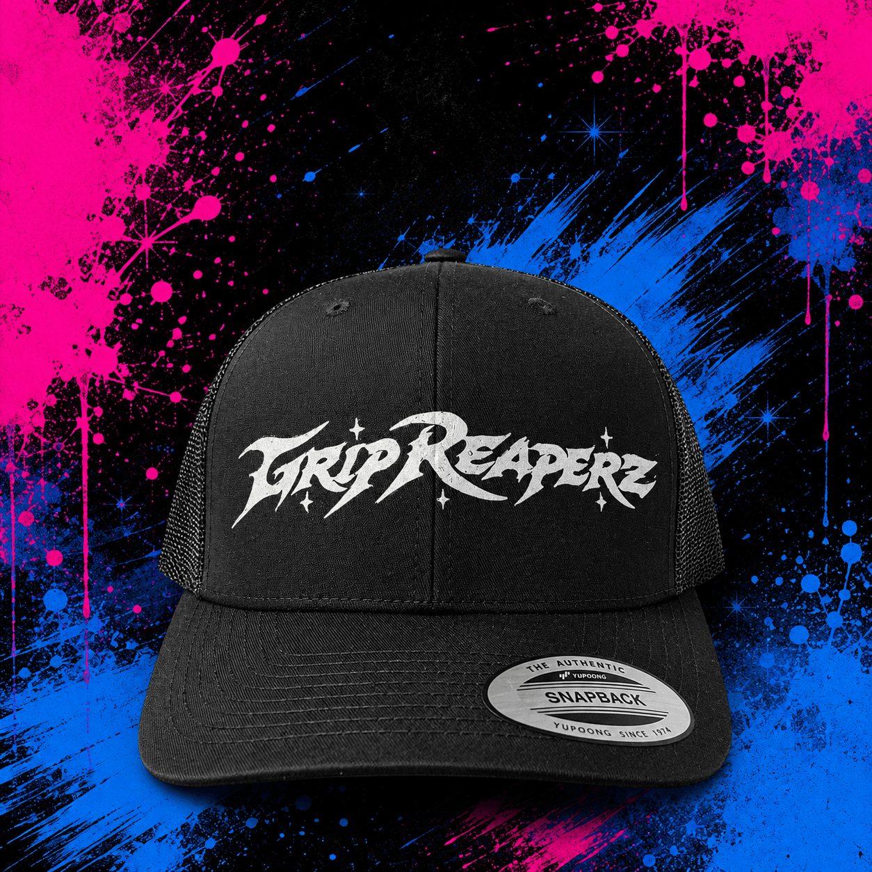 Black Script Hat