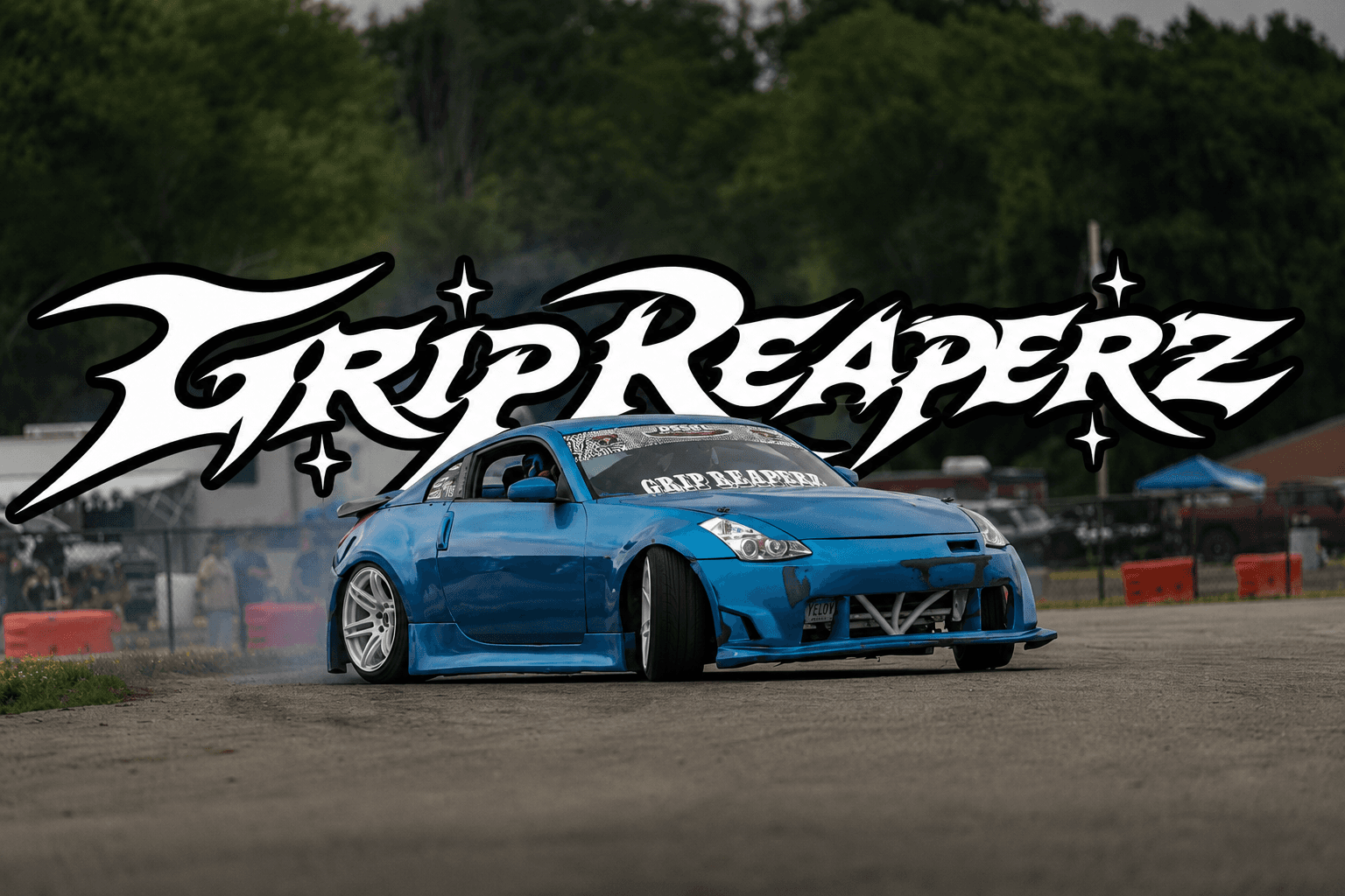 GripReaperz blue 350Z track banner