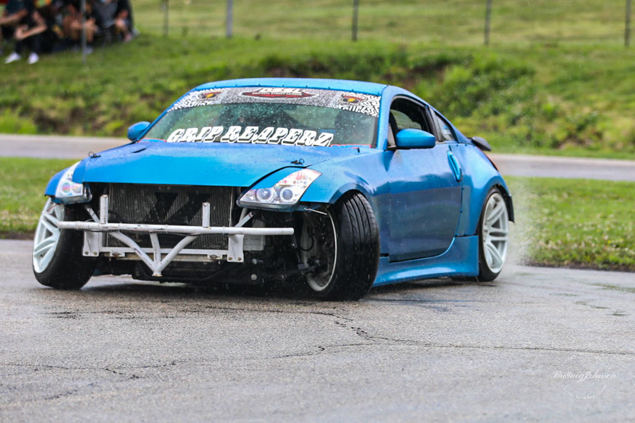 GripReaperz blue 350Z in drift trim